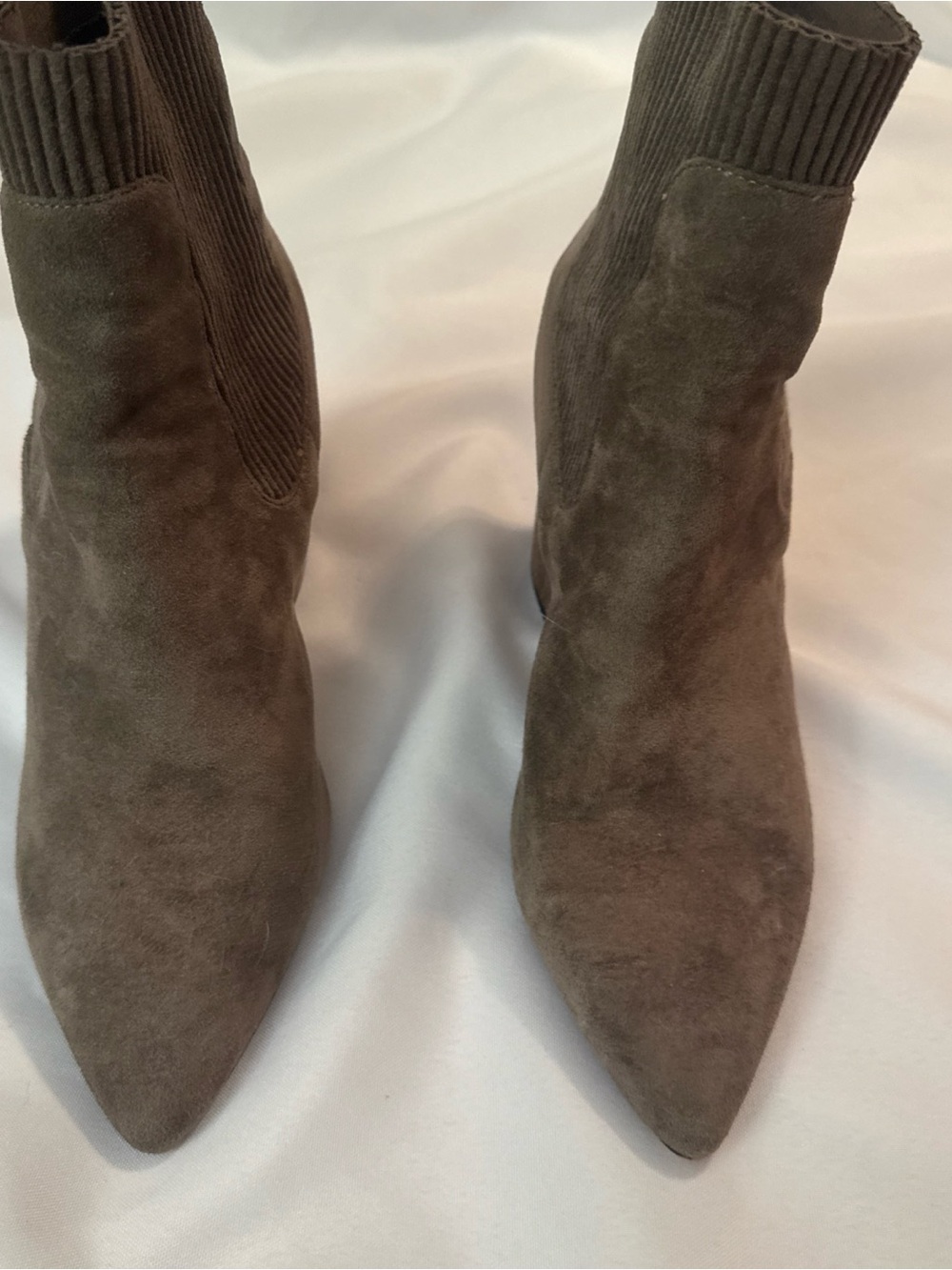 Steven By Steve Madden taupe faux Suede Pointed Toe Ankle sock Booties